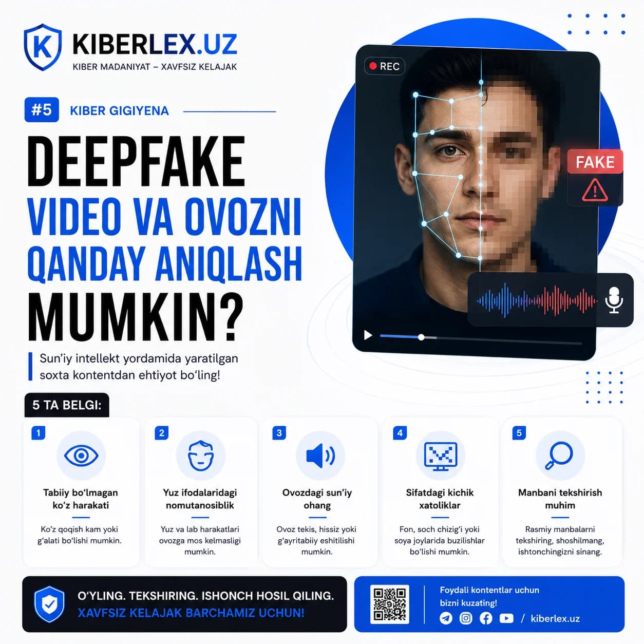 Ovozni tanidingiz, lekin gapirayotgan odam u emas bo'lishi mumkin.